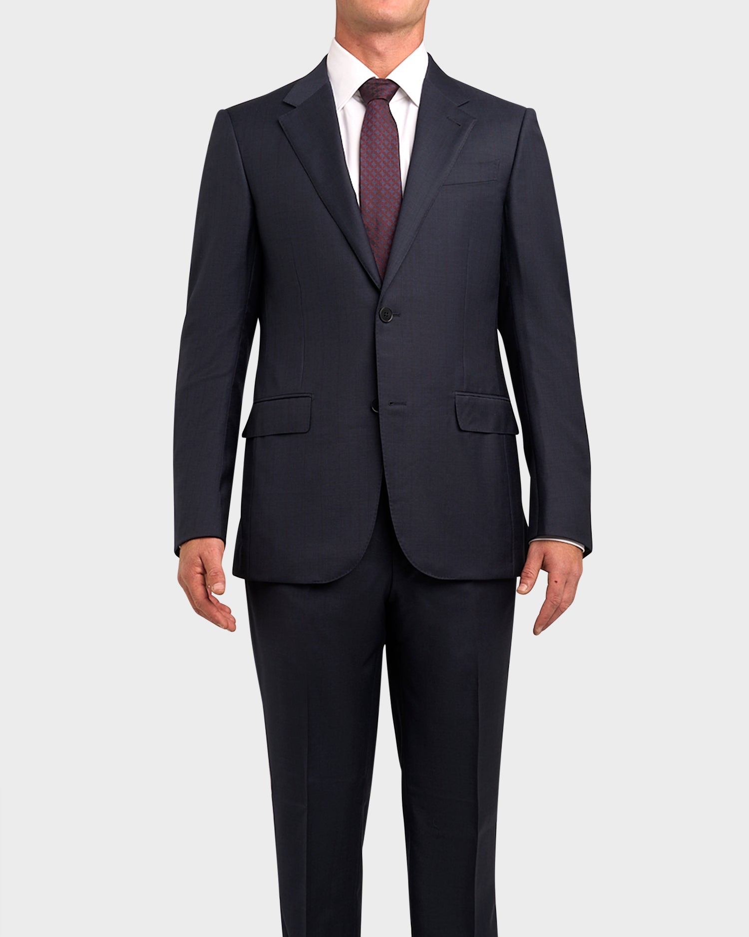 Dark Charcoal With Black Pinstripe 15MILMIL15 Wool suit