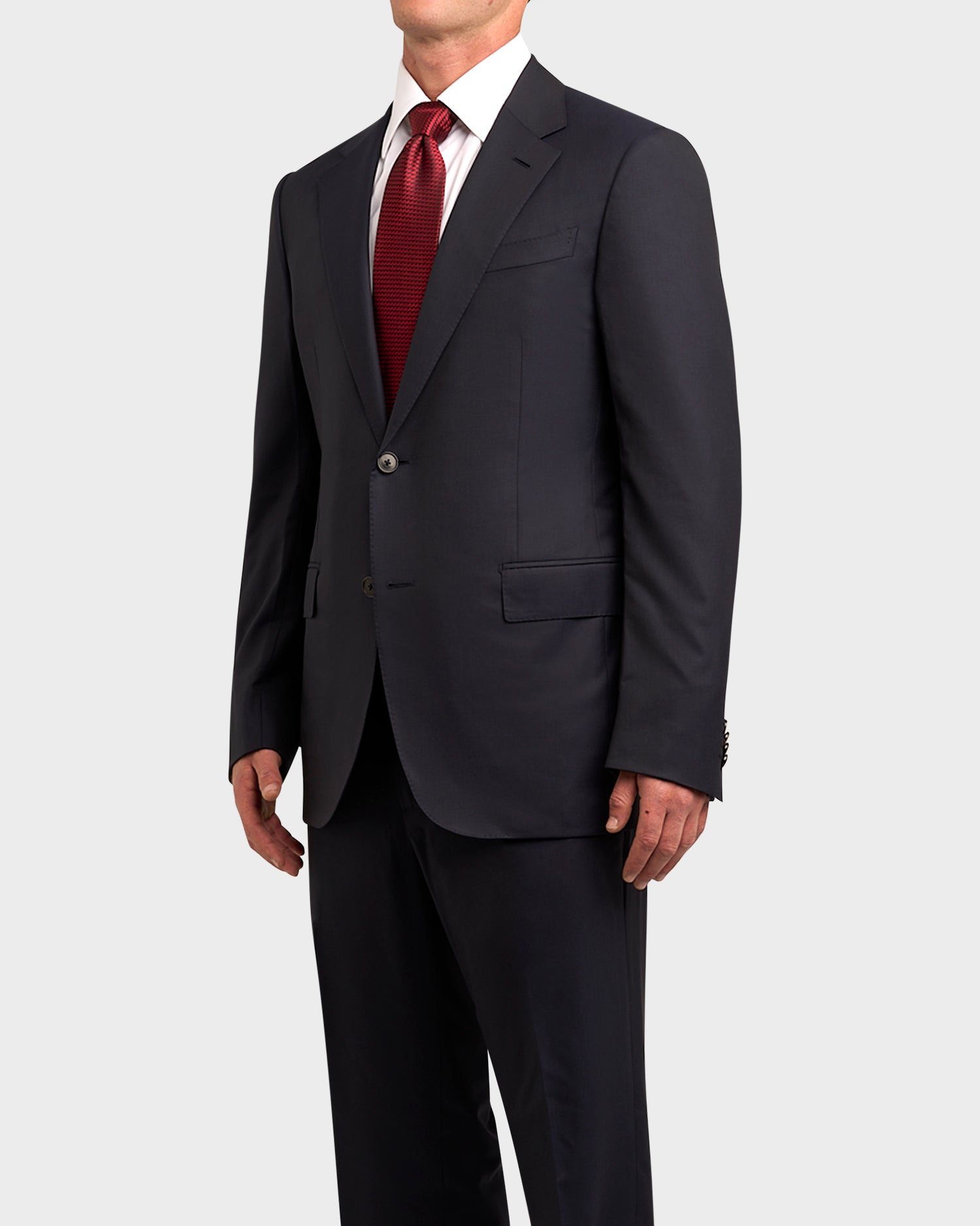 French Navy 15MILMIL15 Wool Tonal Microcheck Suit