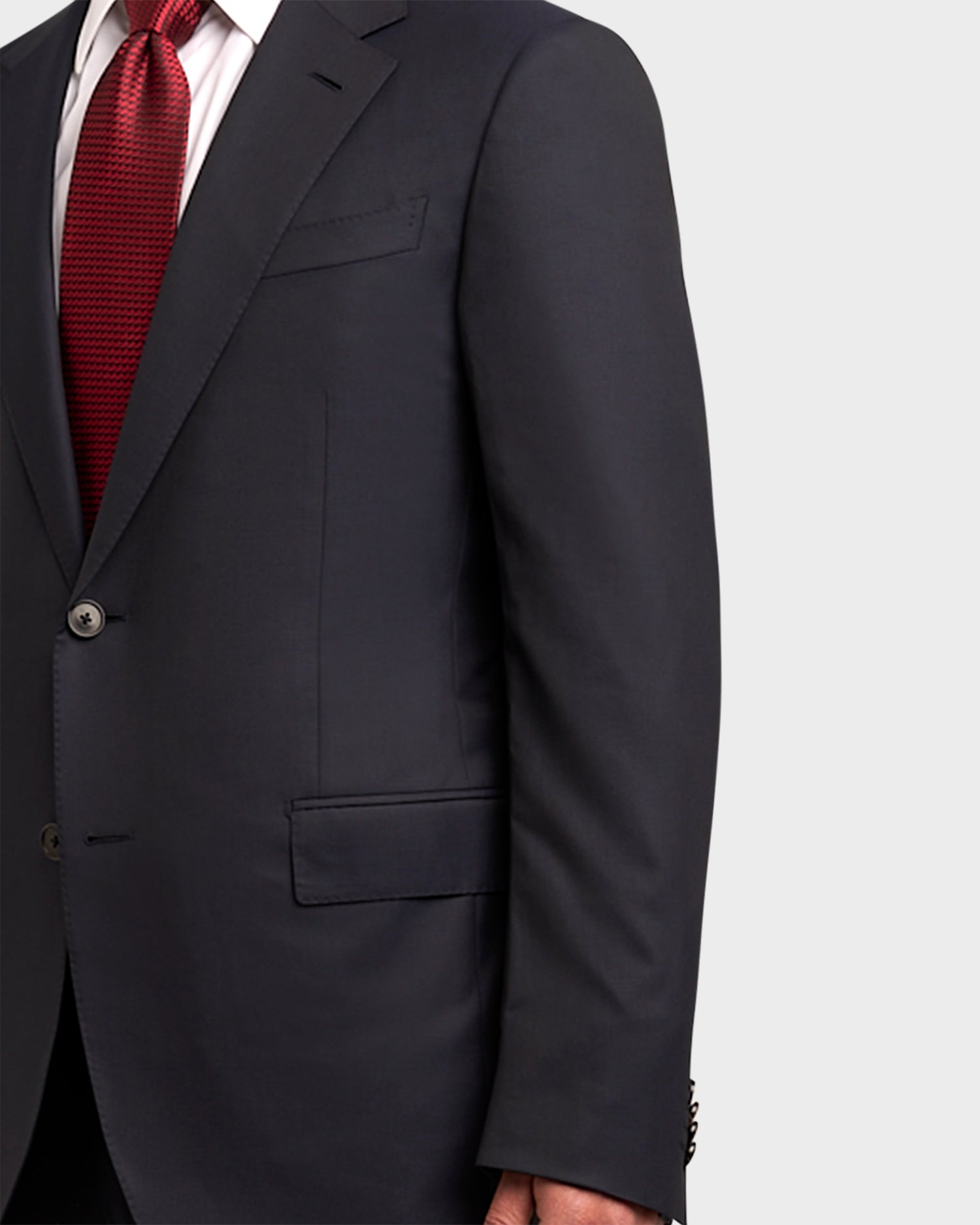 French Navy 15MILMIL15 Wool Tonal Microcheck Suit