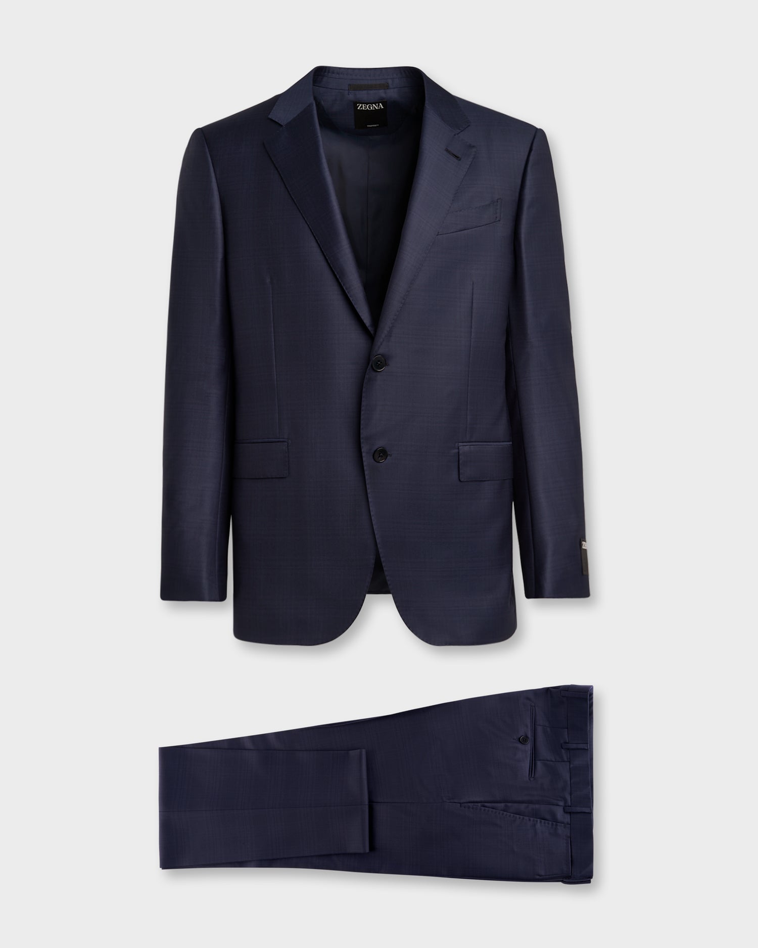 Mid Blue Glen Check Trofeo Wool Suit