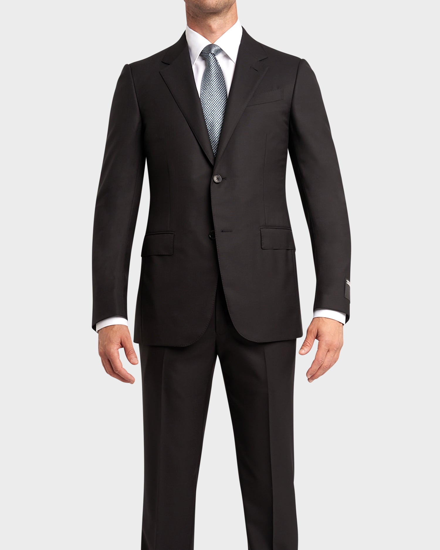 Black Microcheck 15MILMIL15 Wool Suit
