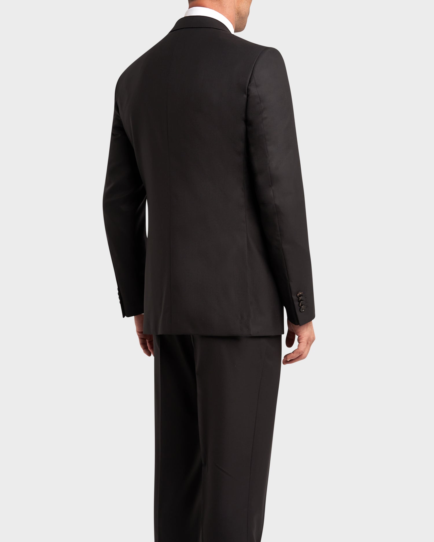 Black Microcheck 15MILMIL15 Wool Suit