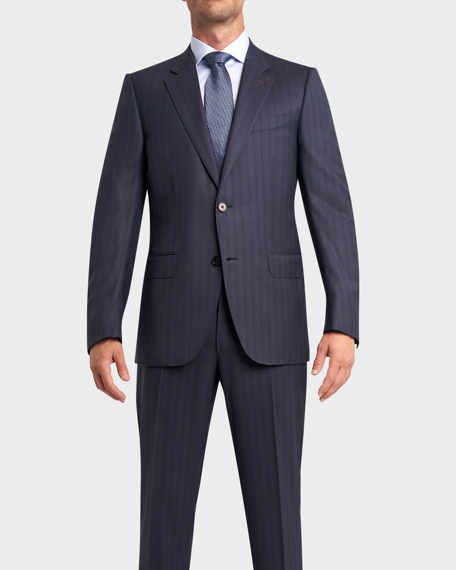 Navy Pinstripe Centoventimila Couture Suit