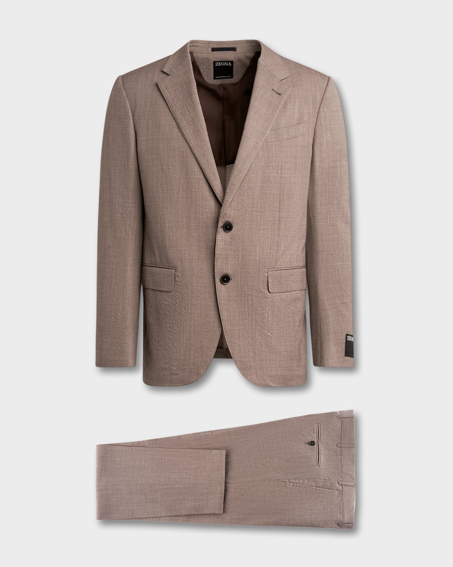 Stone Trofeo Seersucker Wool Silk Linen Suit