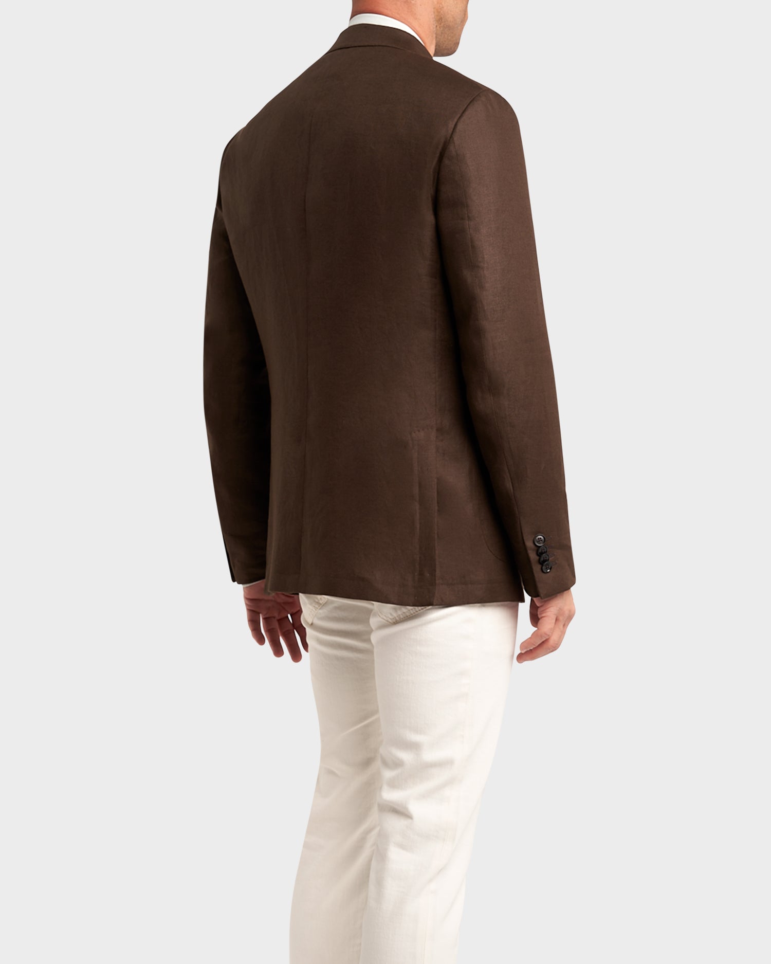 Brown Linen Sports Jacket