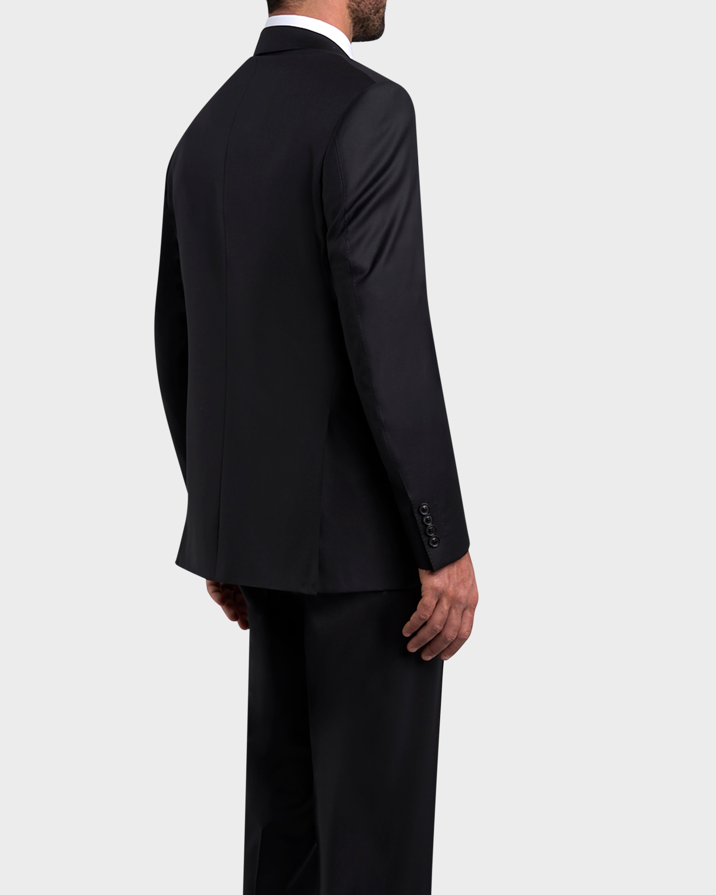 Black Super 150s Wool Suit