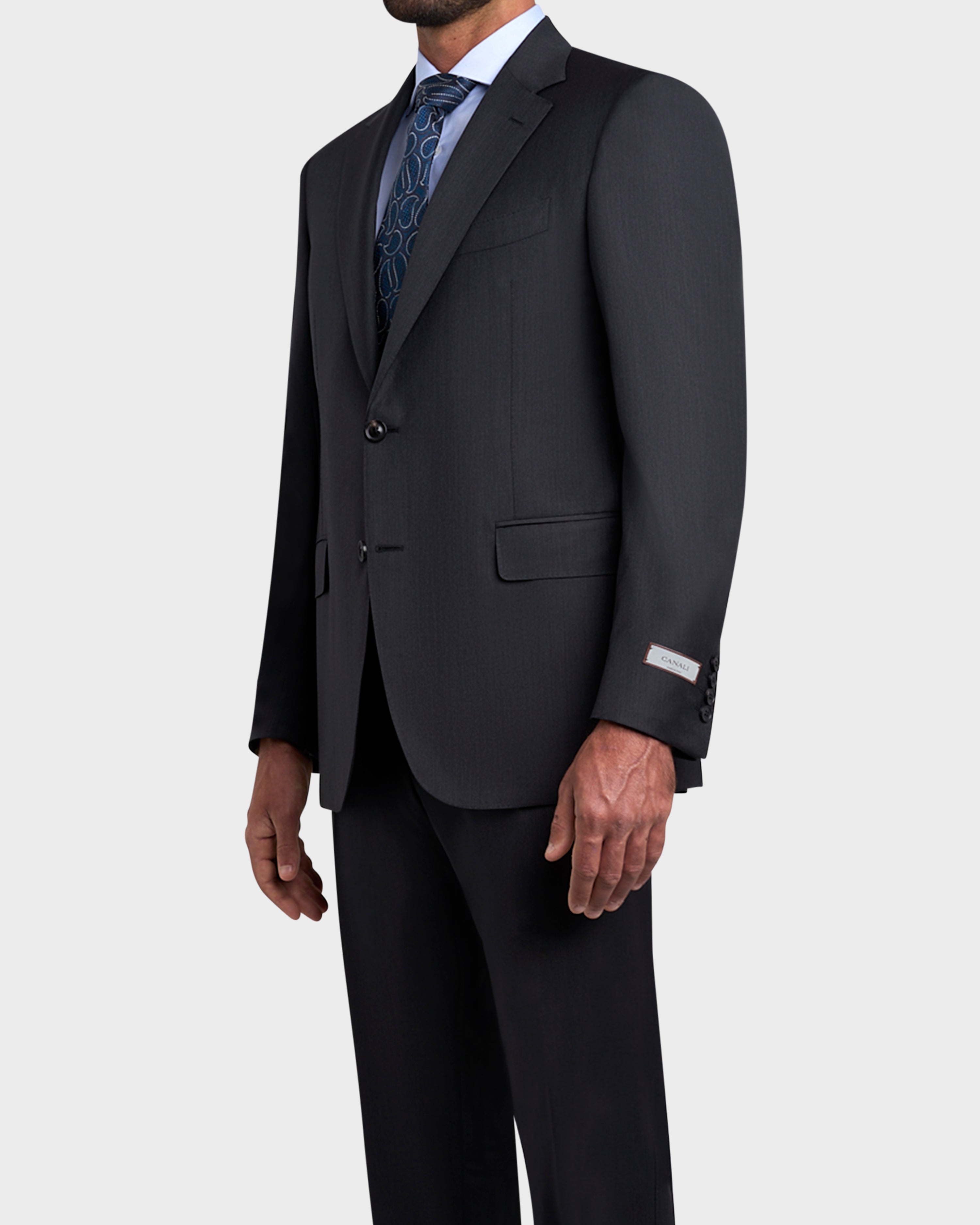 Dark Grey Super 150s Fine Wool Twill Suit