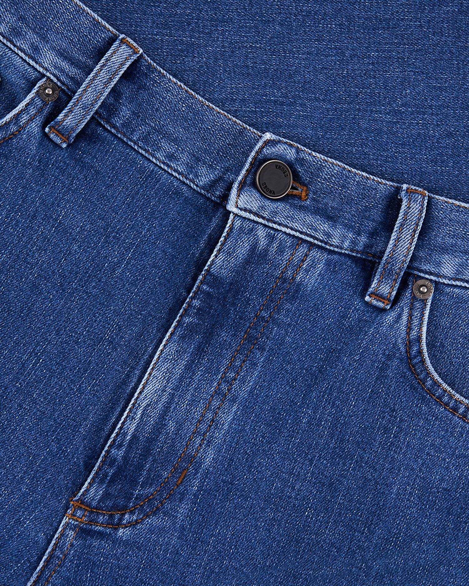 Light Blue Stone-washed Stretch Cotton Roccia Jeans