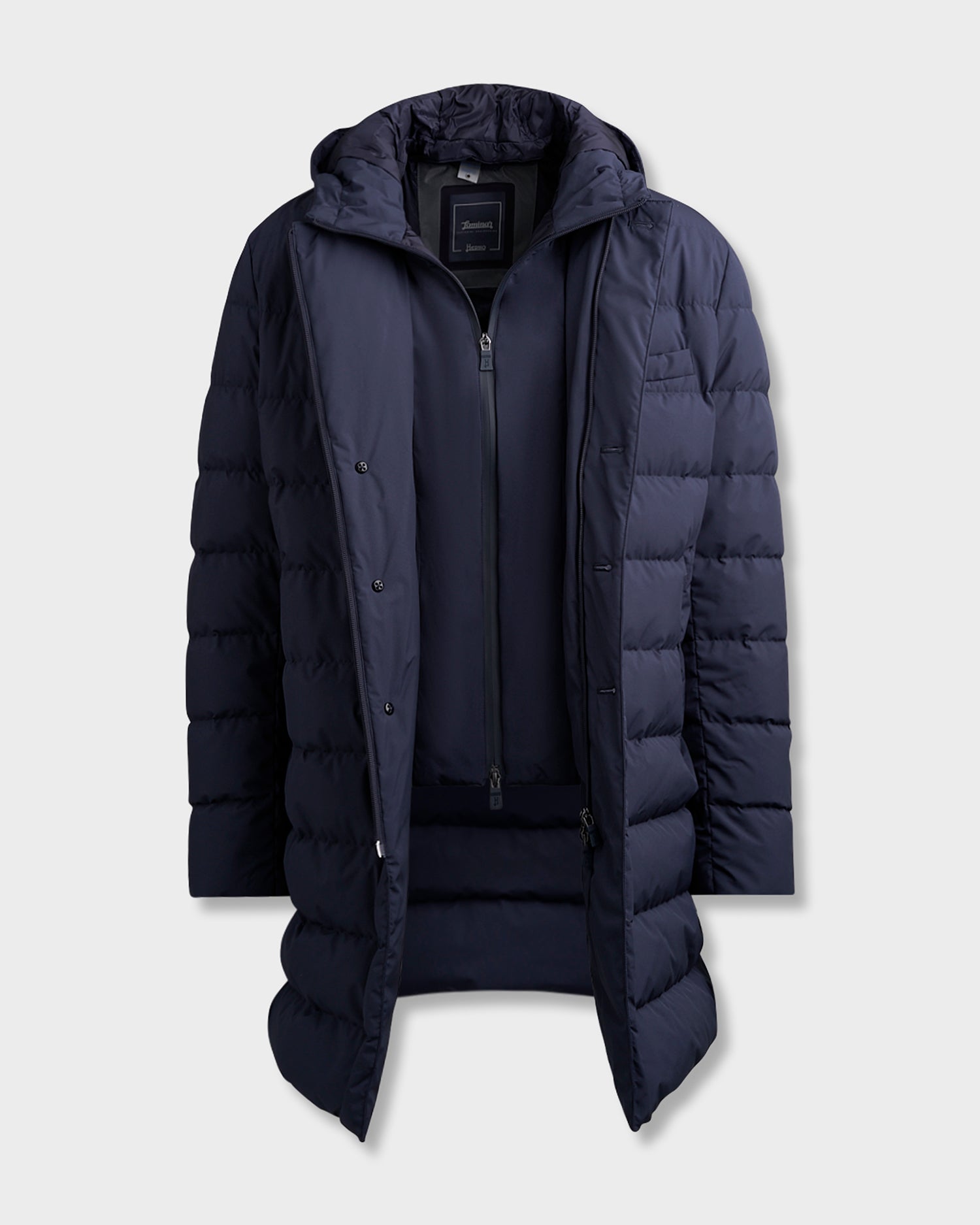Navy Laminar Windproof Down Jacket