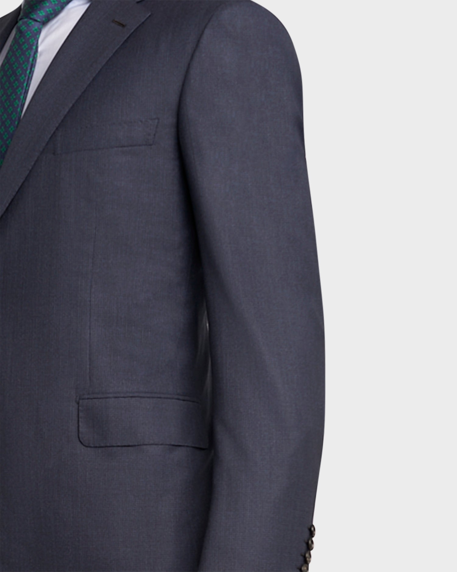 Blue Microcheck Pure Wool Suit