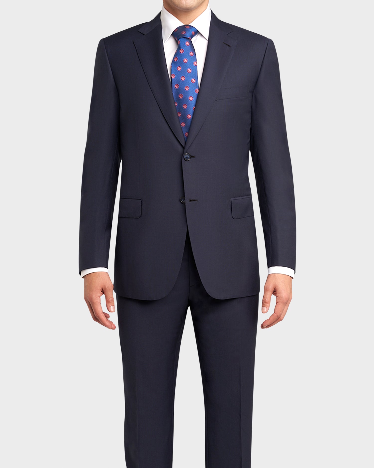 Blue Subtle Glencheck Wool Suit