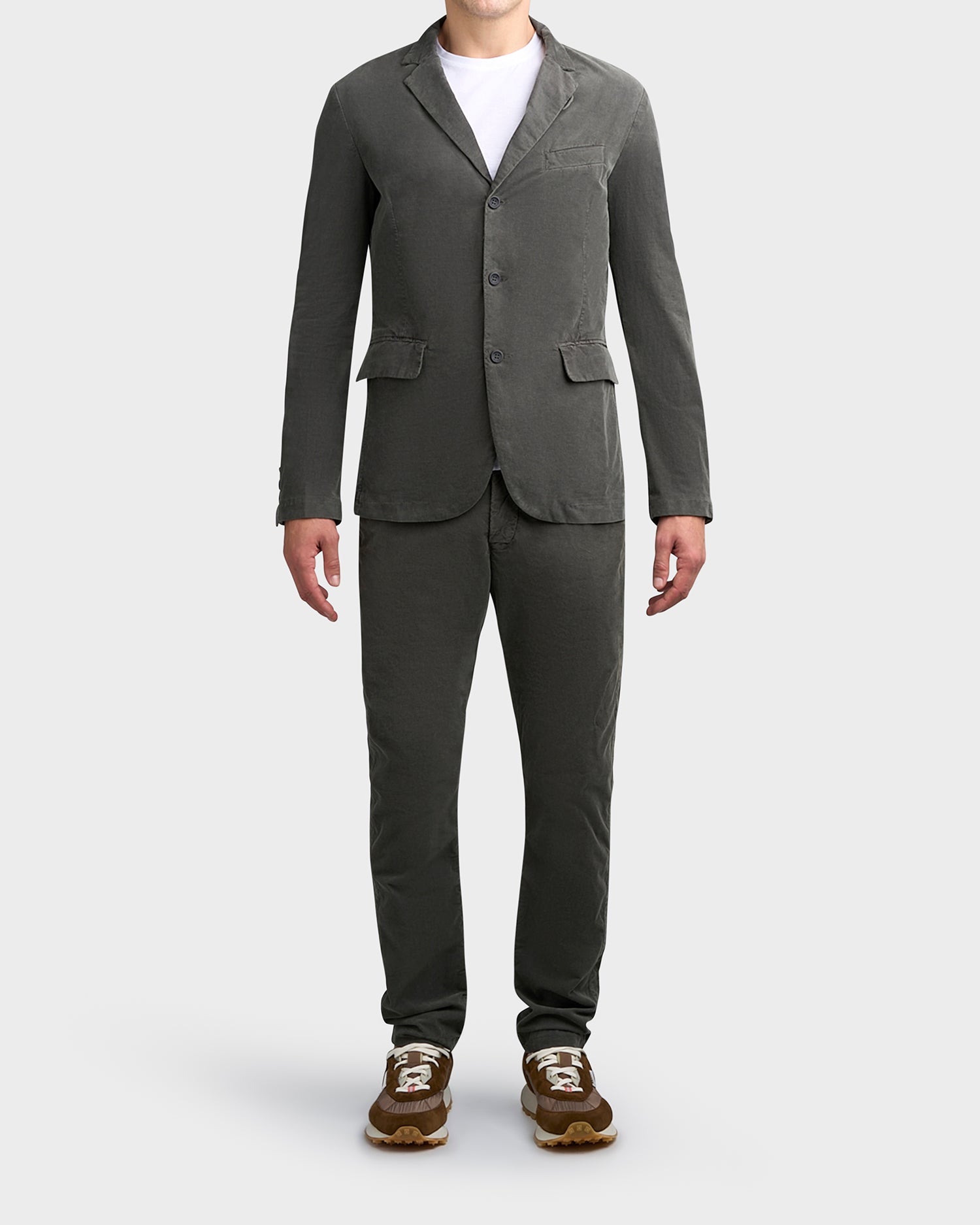 Dark Sage Green Cotton Corduroy Jacket