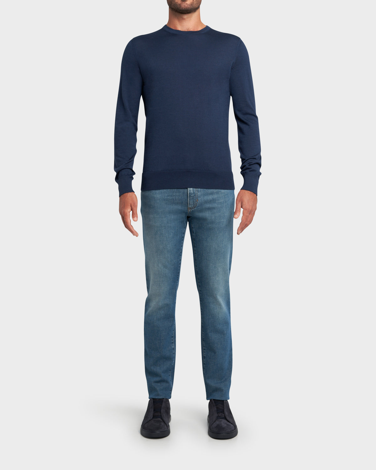 Zegna Blue Cotton Slim Fit City Jeans Parker & Co.