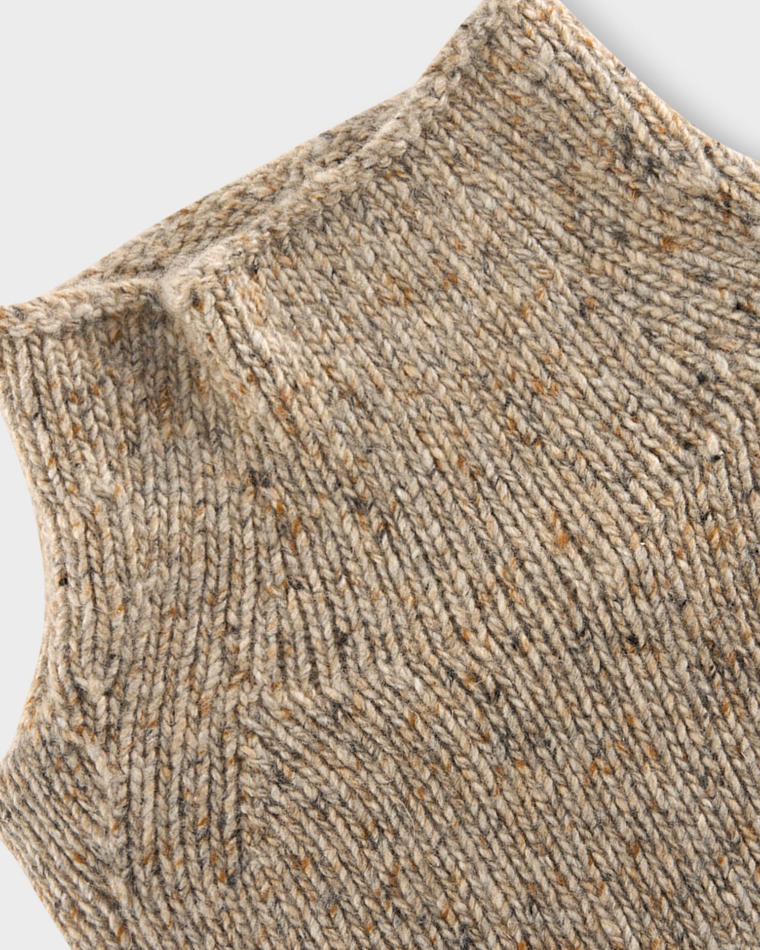 Oatmeal Oasi Cashmere Roll Neck Knit Sweater