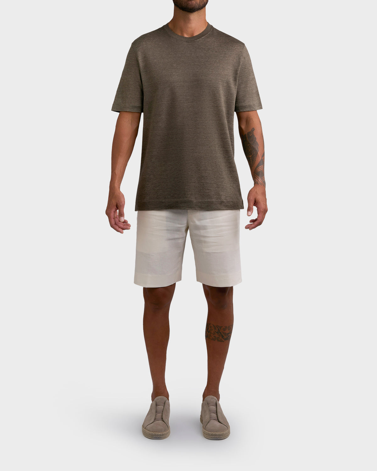Deep Pine Green Oasi Linen T-Shirt