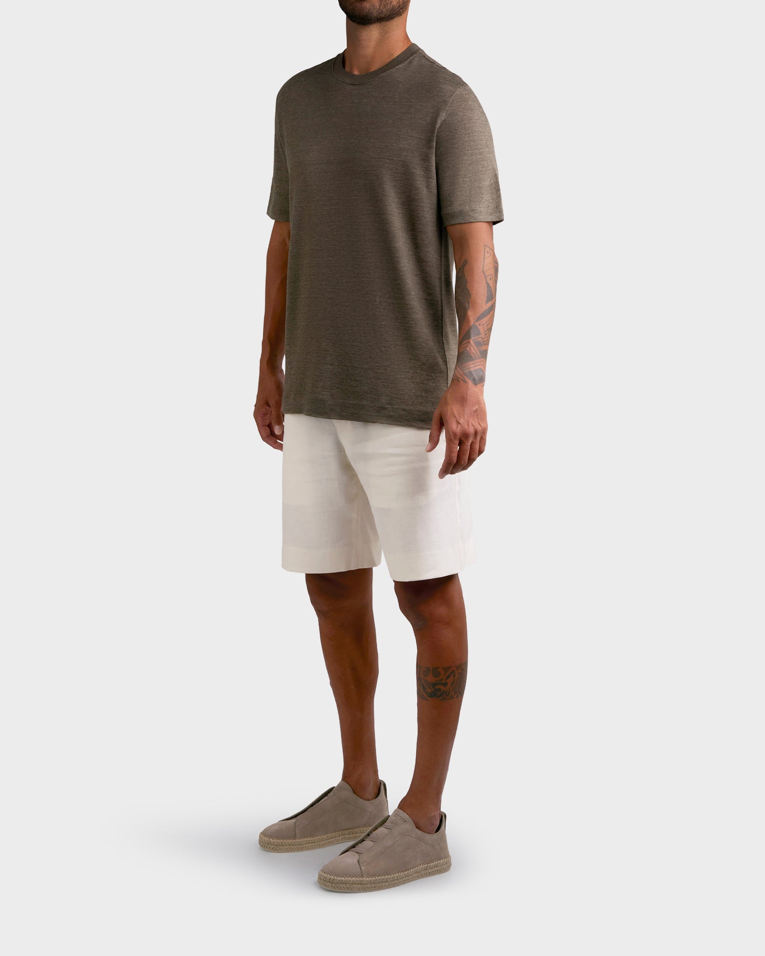Deep Pine Green Oasi Linen T-Shirt