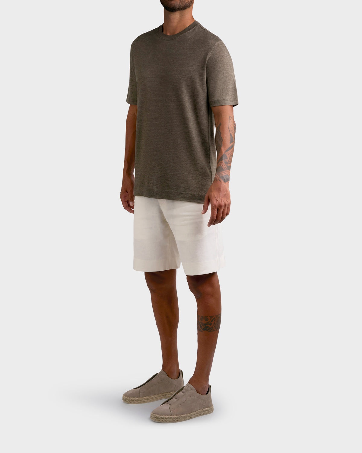 Deep Pine Green Oasi Linen T-Shirt