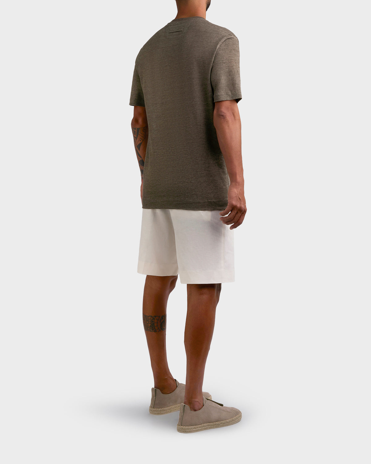 Deep Pine Green Oasi Linen T-Shirt