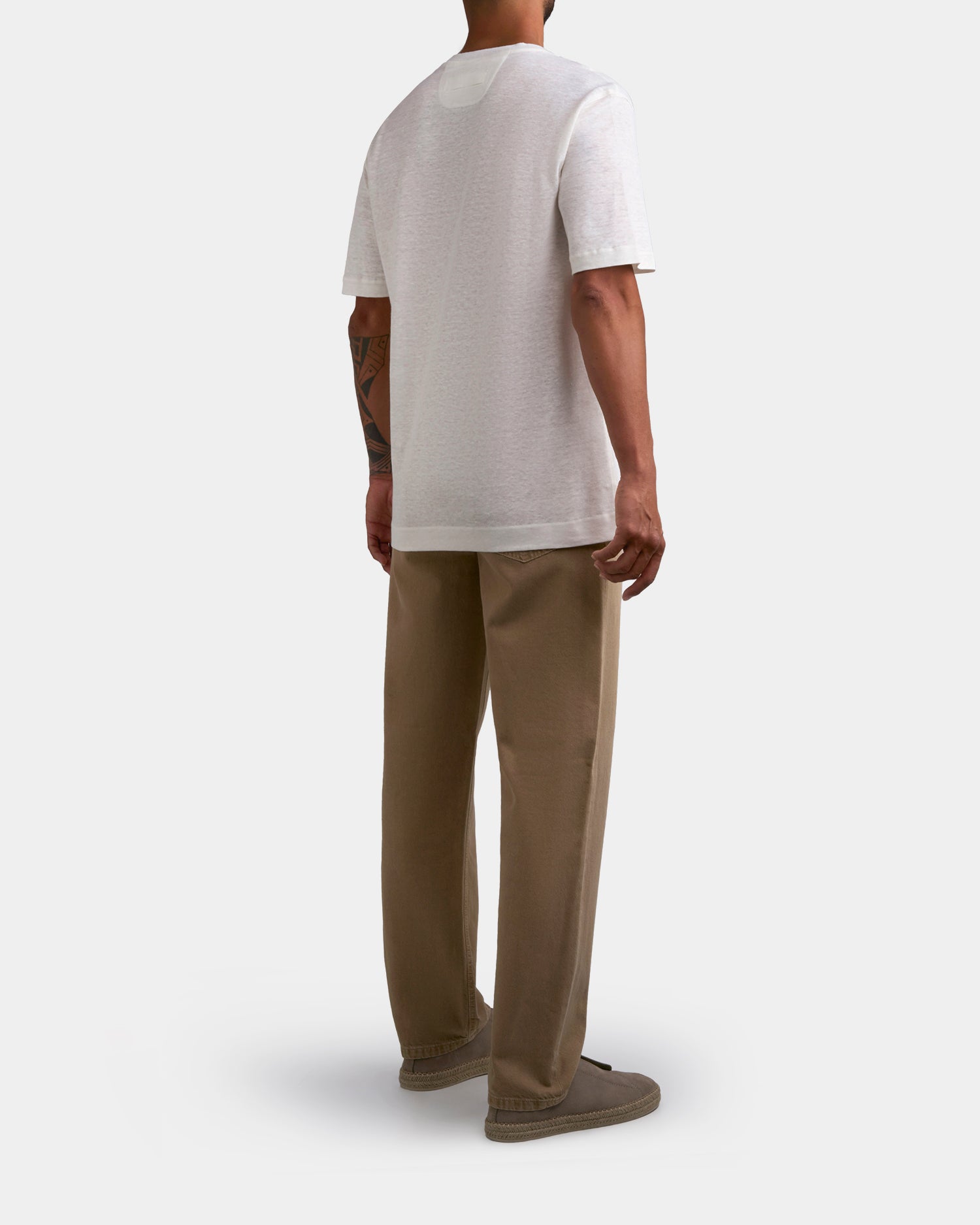Dark Beige Roccia Cotton Jeans