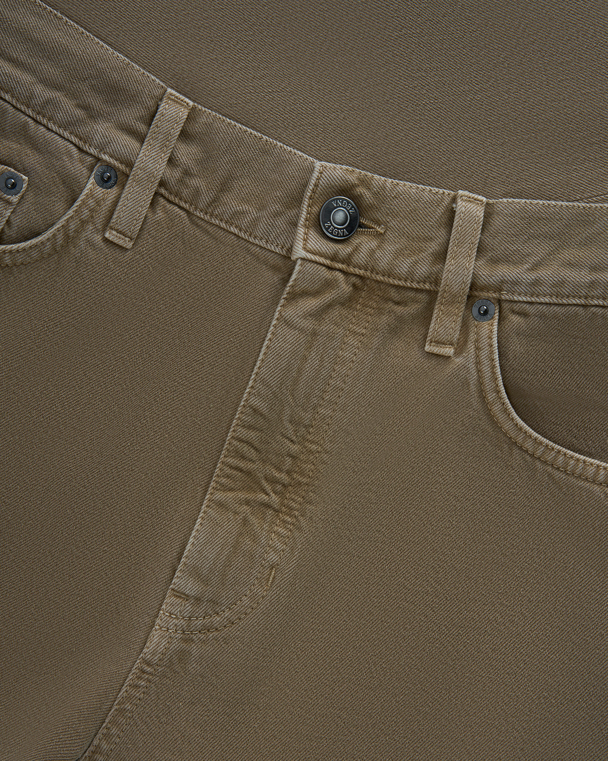 Dark Beige Roccia Cotton Jeans
