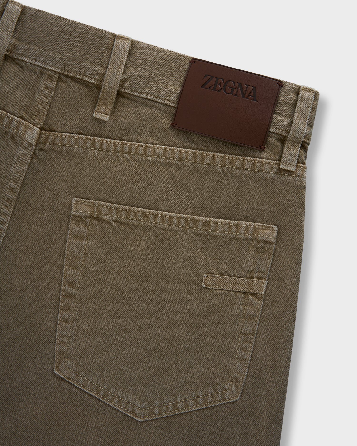Dark Beige Roccia Cotton Jeans