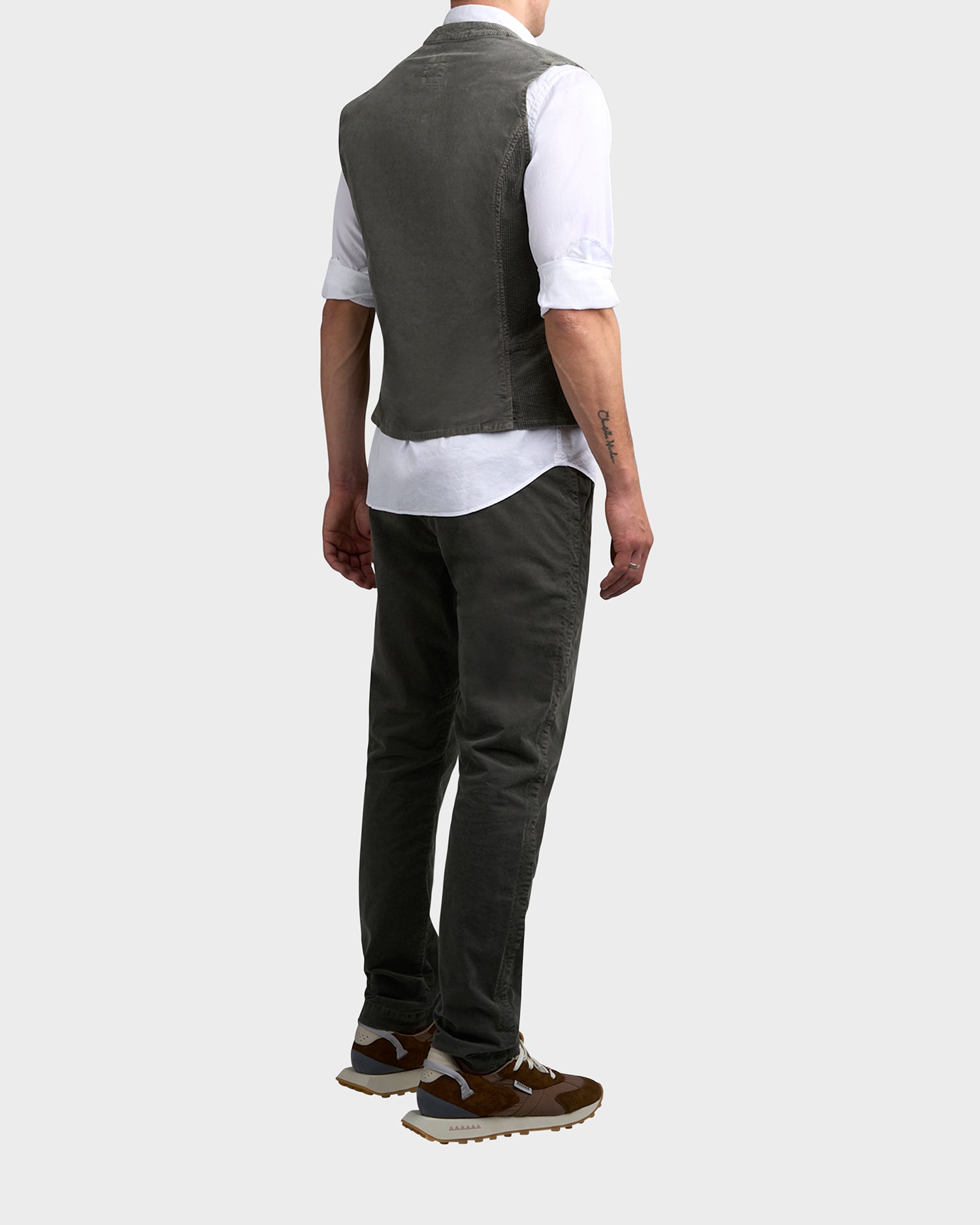 Sage Cotton Corduroy Buttoned Vest