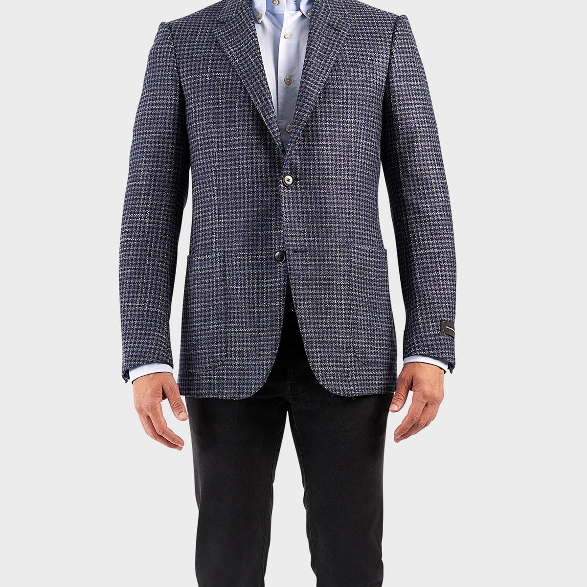 Grey houndstooth sport on sale coat