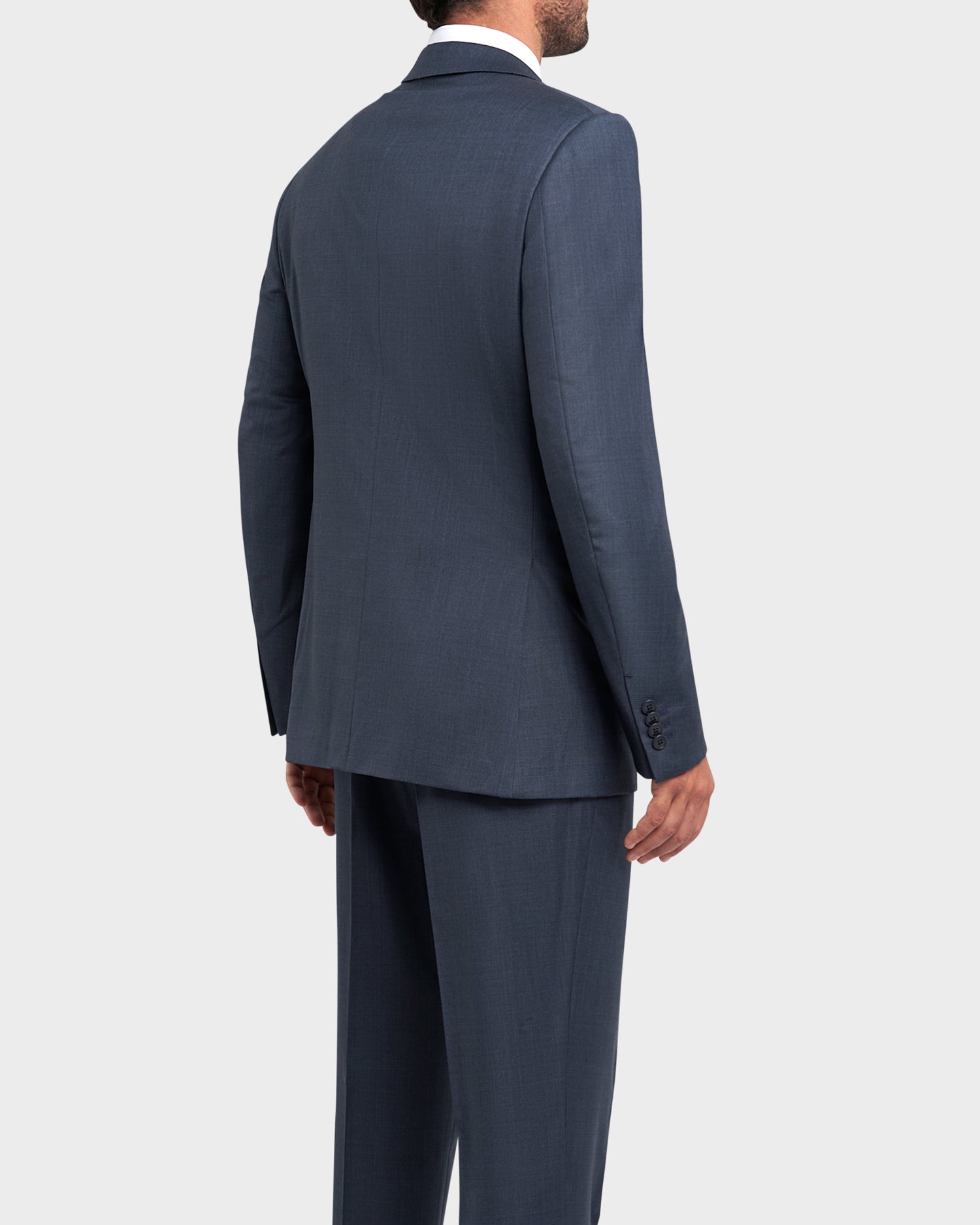 Blue Twill Multi Season Wool Suit