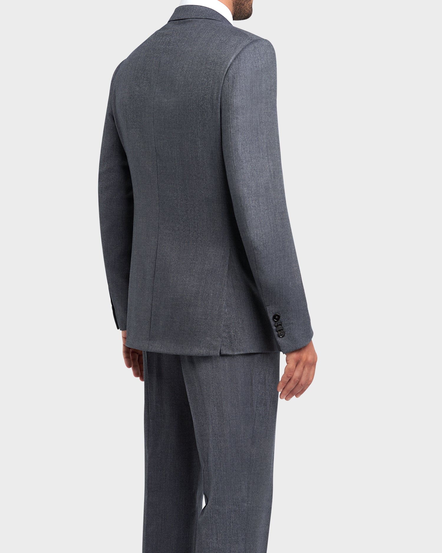 Blue Grey Microstructure15milmil15 Wool Suit